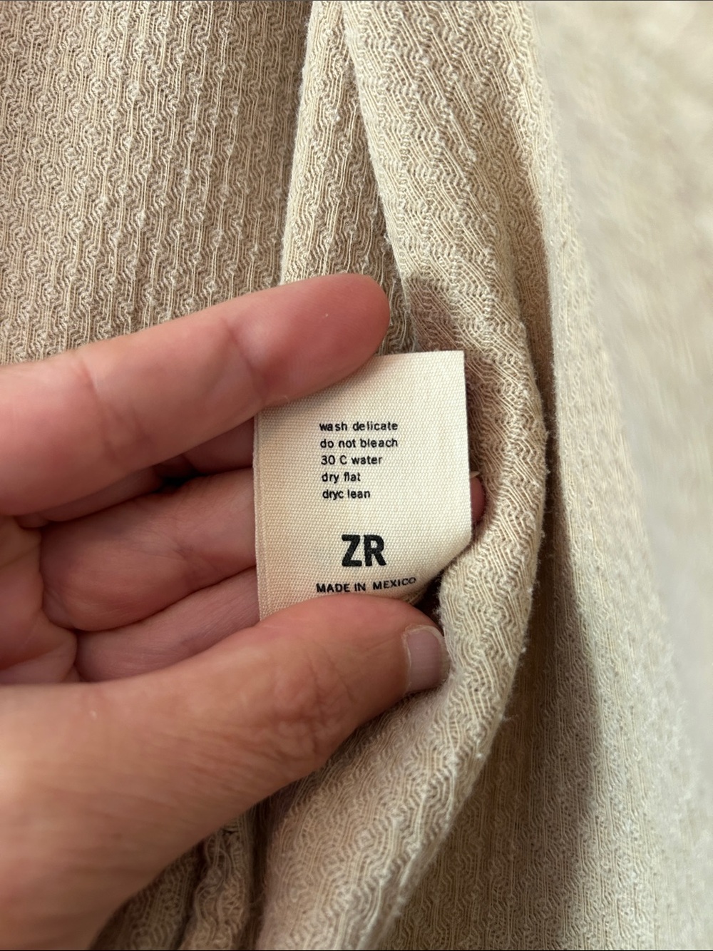 Zii Ropa Beige Textured Open-Front Jacket - Picture 3 of 8